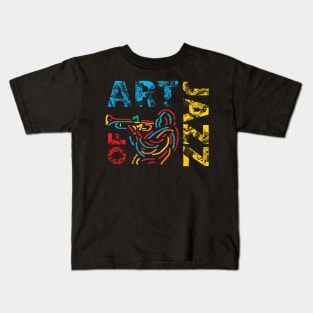 Art Of Jazz Trumpet Player Kids T-Shirt